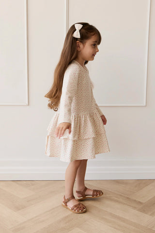 Organic Cotton Fayette Dress Posy Garden Pink