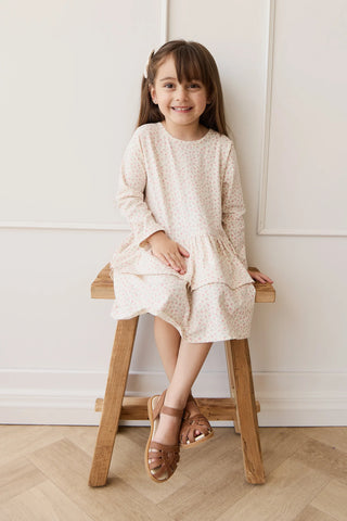 Organic Cotton Fayette Dress Posy Garden Pink