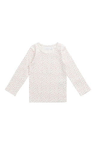 Organic Cotton Long Sleeve Top Posy Garden Pink