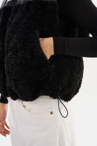 Melicia Reversible Puffer Vest Black