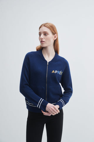 Apres Ski Full Zip Cardigan Navy