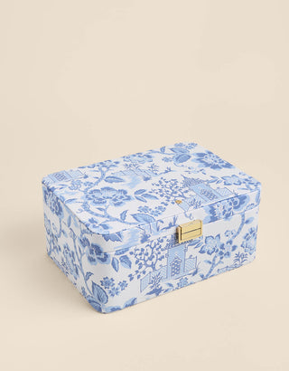 Medium Desktop Jewelry Case Garden Toile