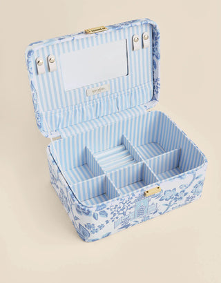 Medium Desktop Jewelry Case Garden Toile