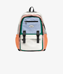 Colorblock School Bag White Sand