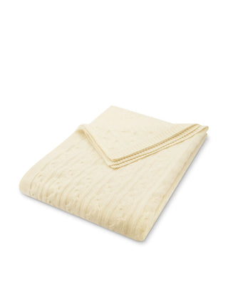 Cozy Cable Knit Throw 100% Cashmere
