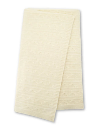 Cozy Cable Knit Throw 100% Cashmere