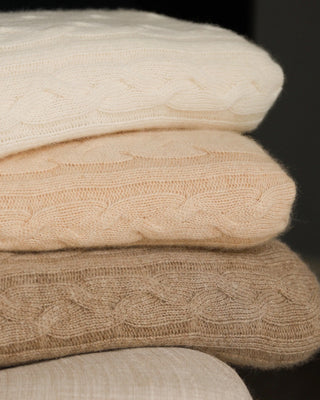 Cozy Cable Knit Throw 100% Cashmere
