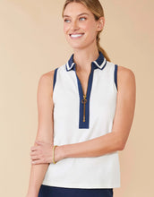 Load image into Gallery viewer, Freya Sleeveless Polo Pearl White