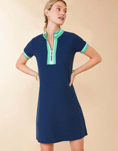 Load image into Gallery viewer, Short Sleeve Serena Pique Dress Midnight Blue