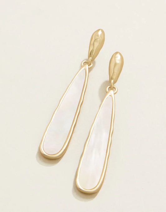 Drip Earrings Mother of Pearl