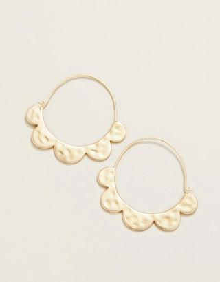 Pretty Petal Hoop Earrings Gold