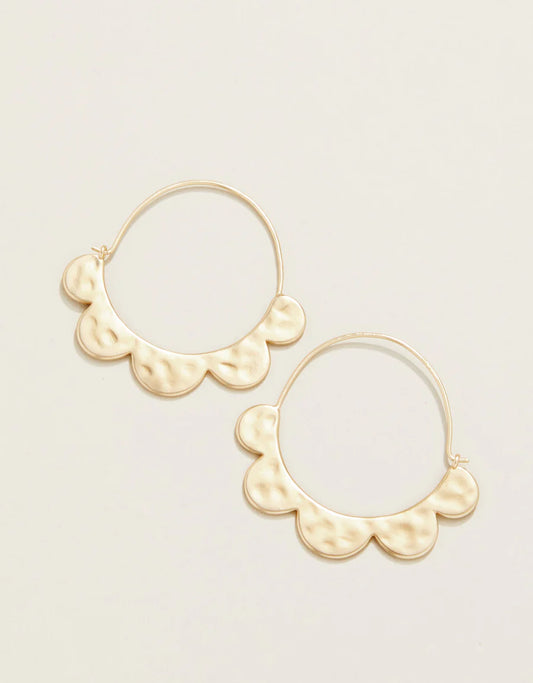 Spartina Pretty Petal Hoop Earrings Gold