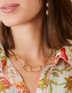 River Club Necklace 17” Gold