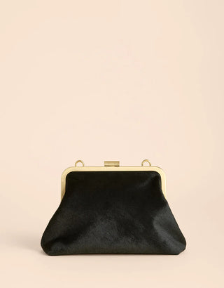 Cali Clutch Calf Hair Black