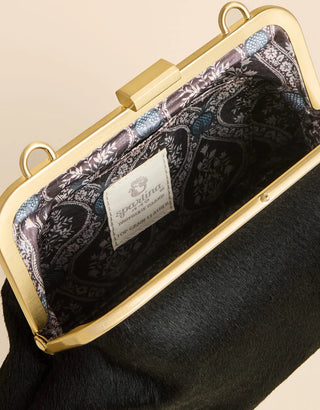 Cali Clutch Calf Hair Black