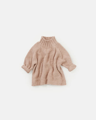 Boxy Mock Neck Sweater Sweater Fuzzy Pecan