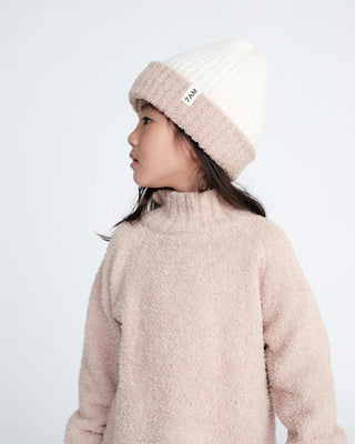 Boxy Mock Neck Sweater Sweater Fuzzy Pecan