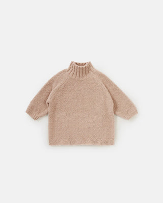 Boxy Mock Neck Sweater Sweater Fuzzy Pecan