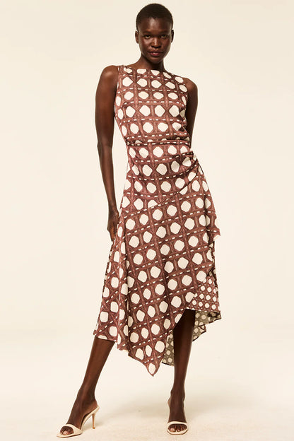 Alodia Dress Choco Rattan