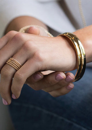 Cherish Gold Bangle Bracelet Medium