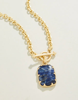 Coralie Toggle Necklace 18” Blue