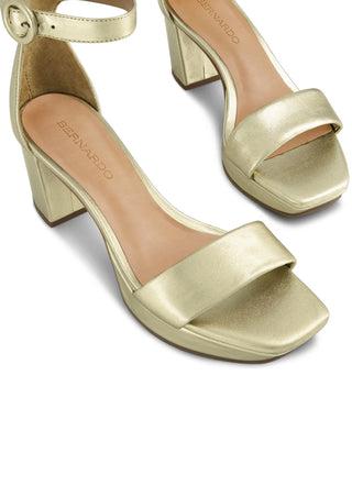 Carla Platform Sandal Champagne Antique Calf