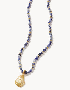 Oyster Alley Necklace 18” Blue Sodalite