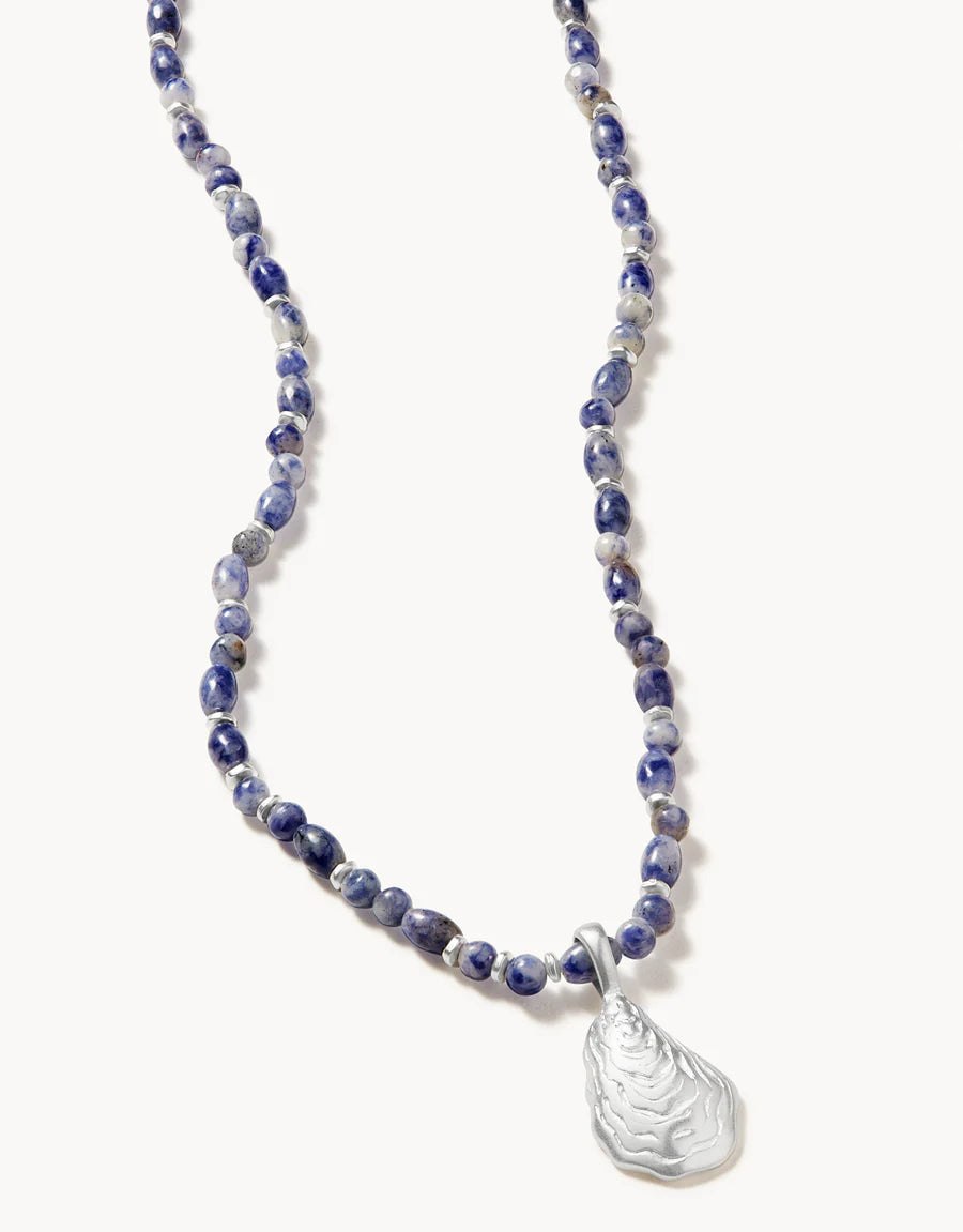 Oyster Alley Necklace 18” Blue Sodalite