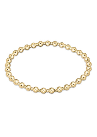 Classic Grateful Gold 4mm Bead Bracelet