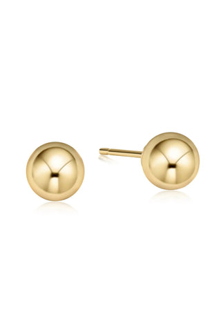 Classic Gold 10mm Ball Stud Earrings