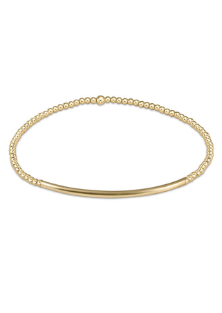 Classic Gold 2mm Bead Bliss Bar Bracelet