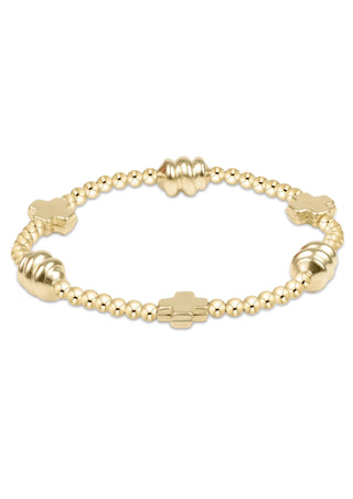 Signature Cross Gold Admire 3mm Bead Bracelet