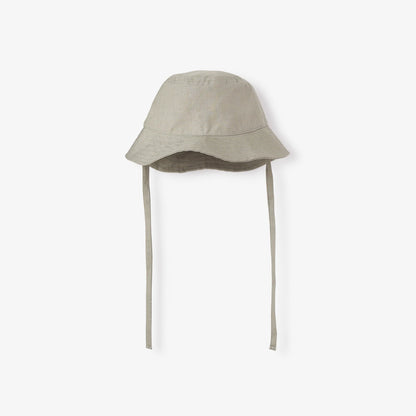 Elegant Baby Olive Green Linen Bucket Hat