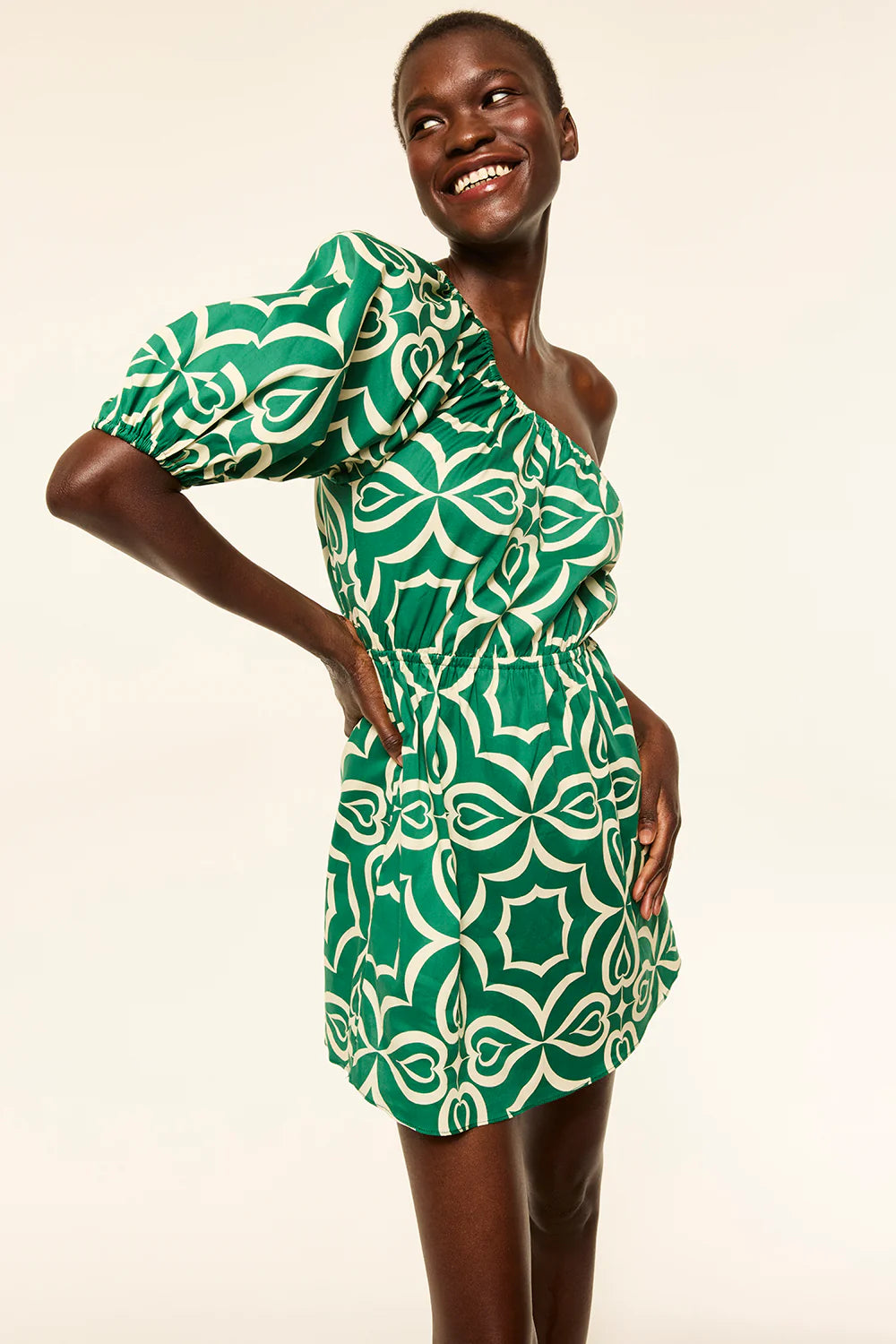 Tessa Dress Green Mosaic