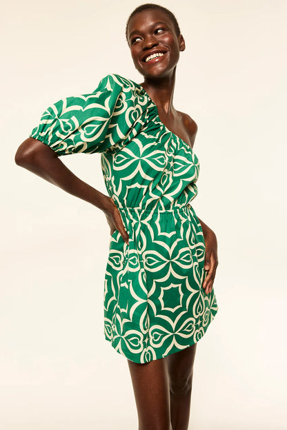 Tessa Dress Green Mosaic