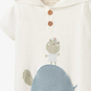 Pond Friends Hooded Pullover And Organic Muslin Short Set