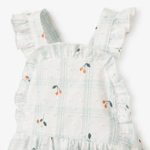 Load image into Gallery viewer, Strawberry Picnic Swiss Dot Sunsuit