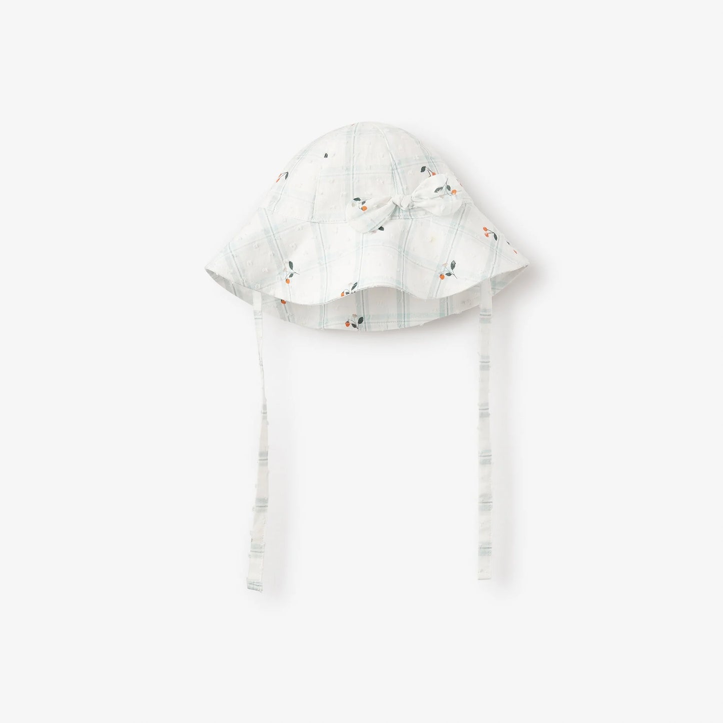 Elegant Baby Strawberry Picnic Swiss Dot Sunhat