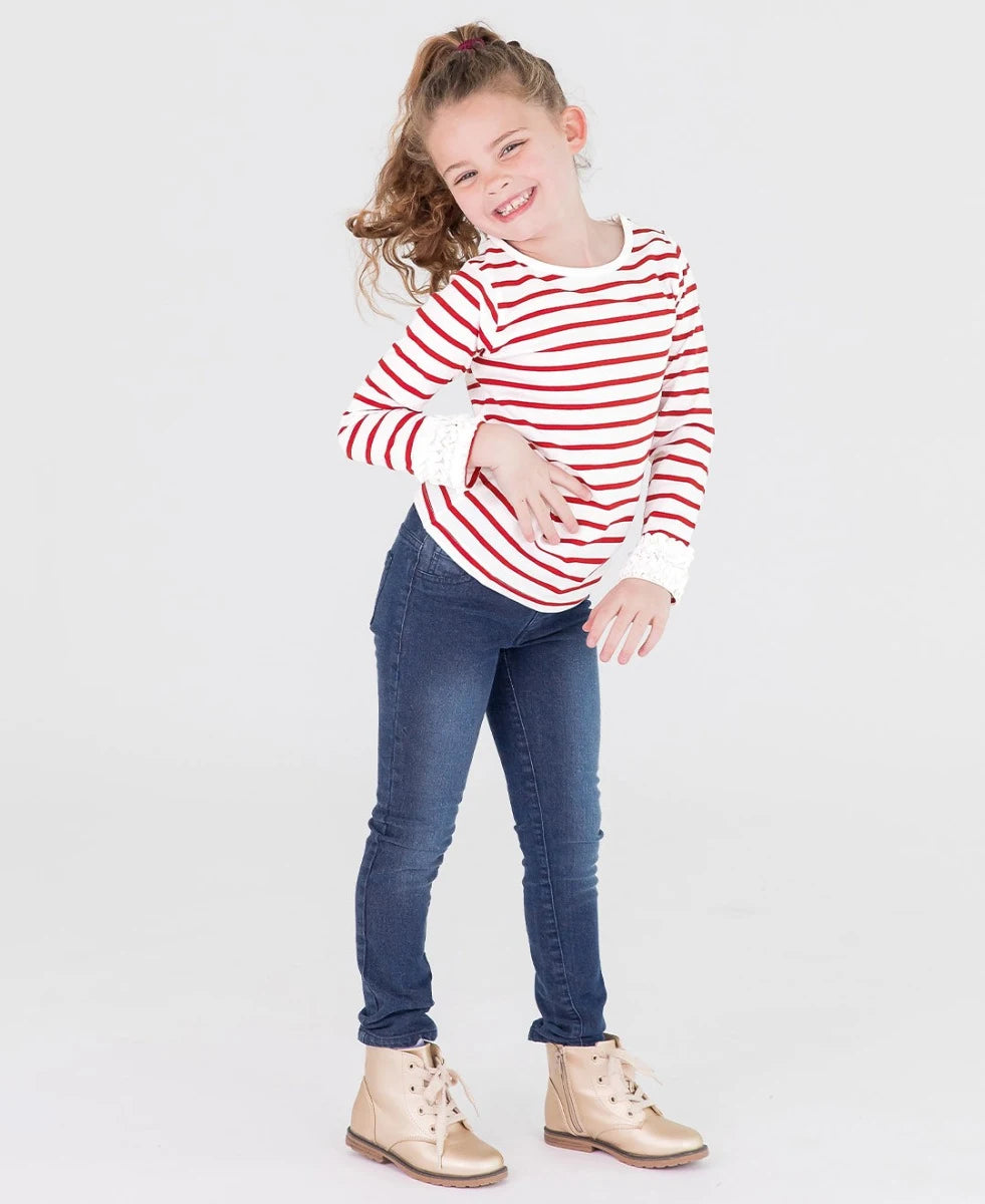 RuffleButts Girls Skinny Jeans