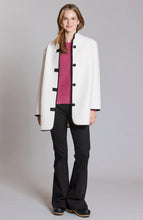 Load image into Gallery viewer, Winter White Jacket W/Black Trim