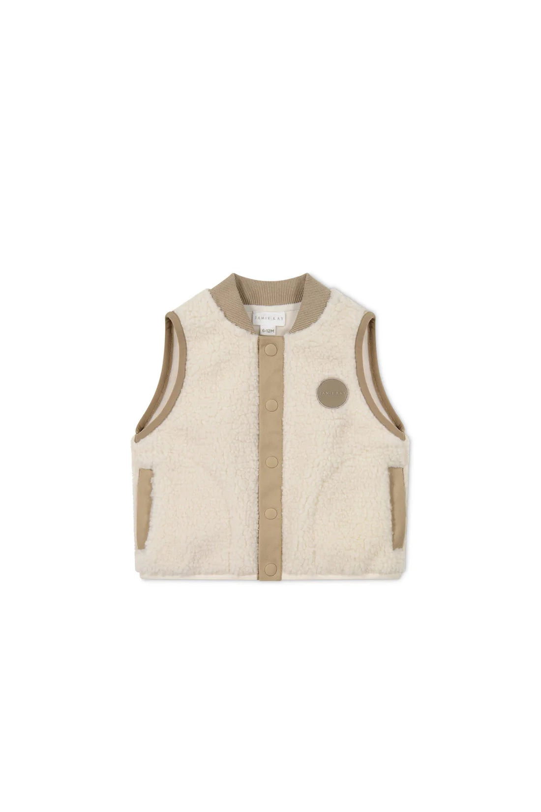 Jamie Kay Jody Sherpa Vest Cashew