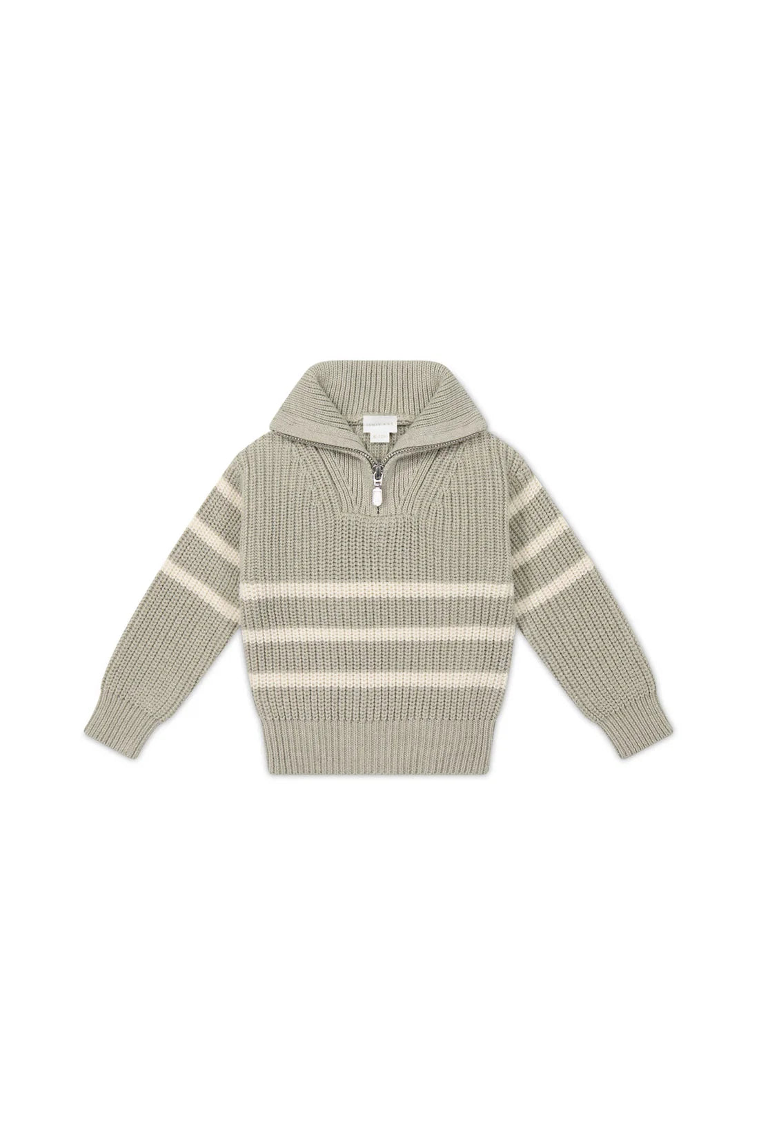 Jamie Kay Jack Zip Jumper Moss Marle Stripe