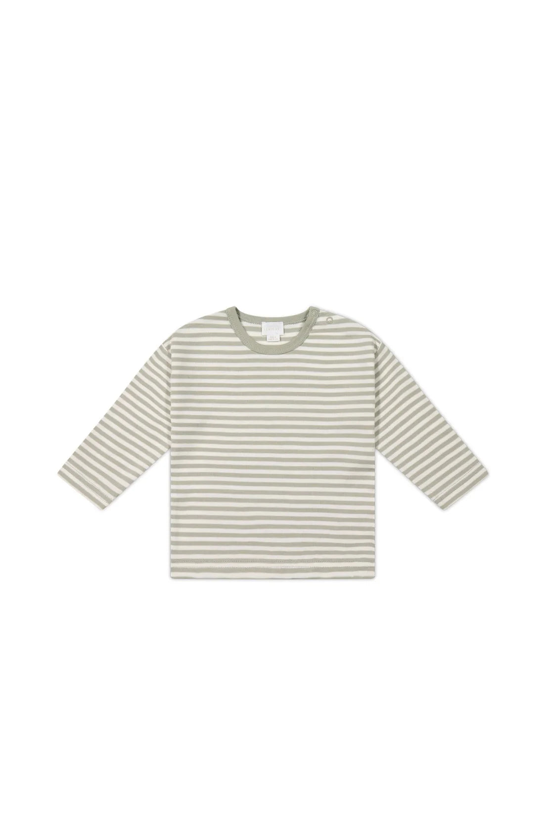 Jamie Kay Pima Cotton Arnold Long Sleeve Top Stripe Moss