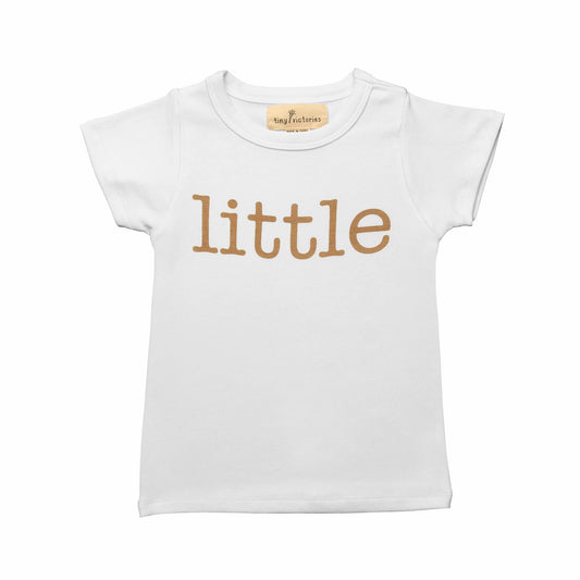 Tiny Victories Little Big Bigger Tee Tan