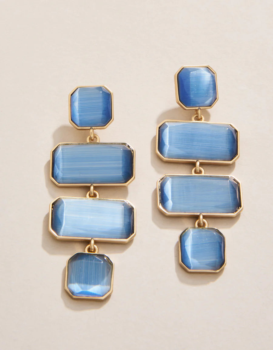 Quad Earrings Optic Blue