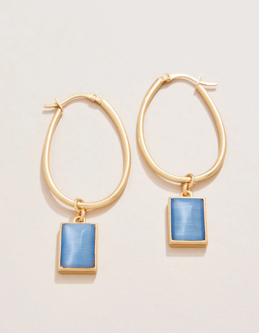 Chateau Hoop Earrings Optic Blue