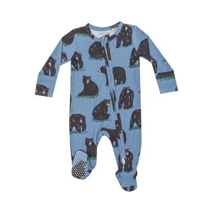 Black Bears 2 Way Zipper Footie