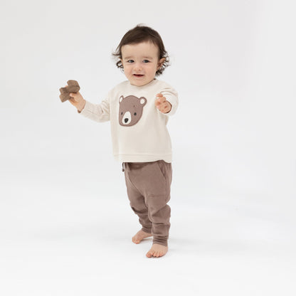 Baby Bear Appliqué Jogger Set