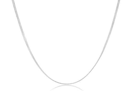 17" Choker Herringbone Chain sterling Silver necklace