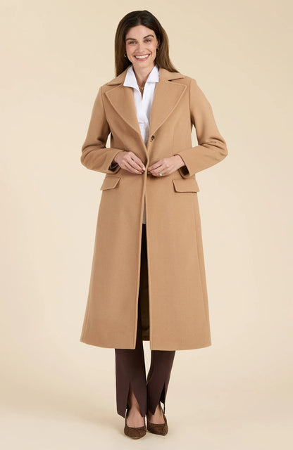 Camel Midi Trench Coat